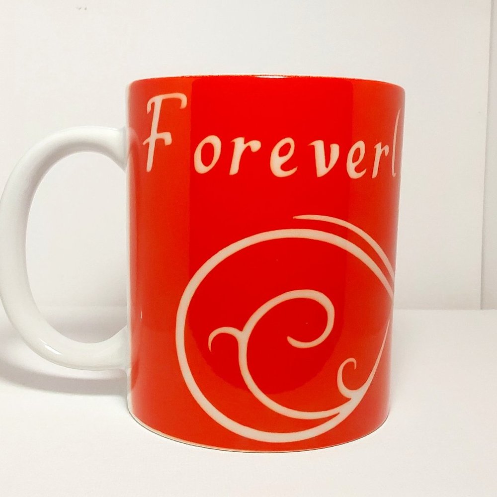 Handmade Romantic Couple Coffee Mug - Forever and one day - Dishwasher Safe